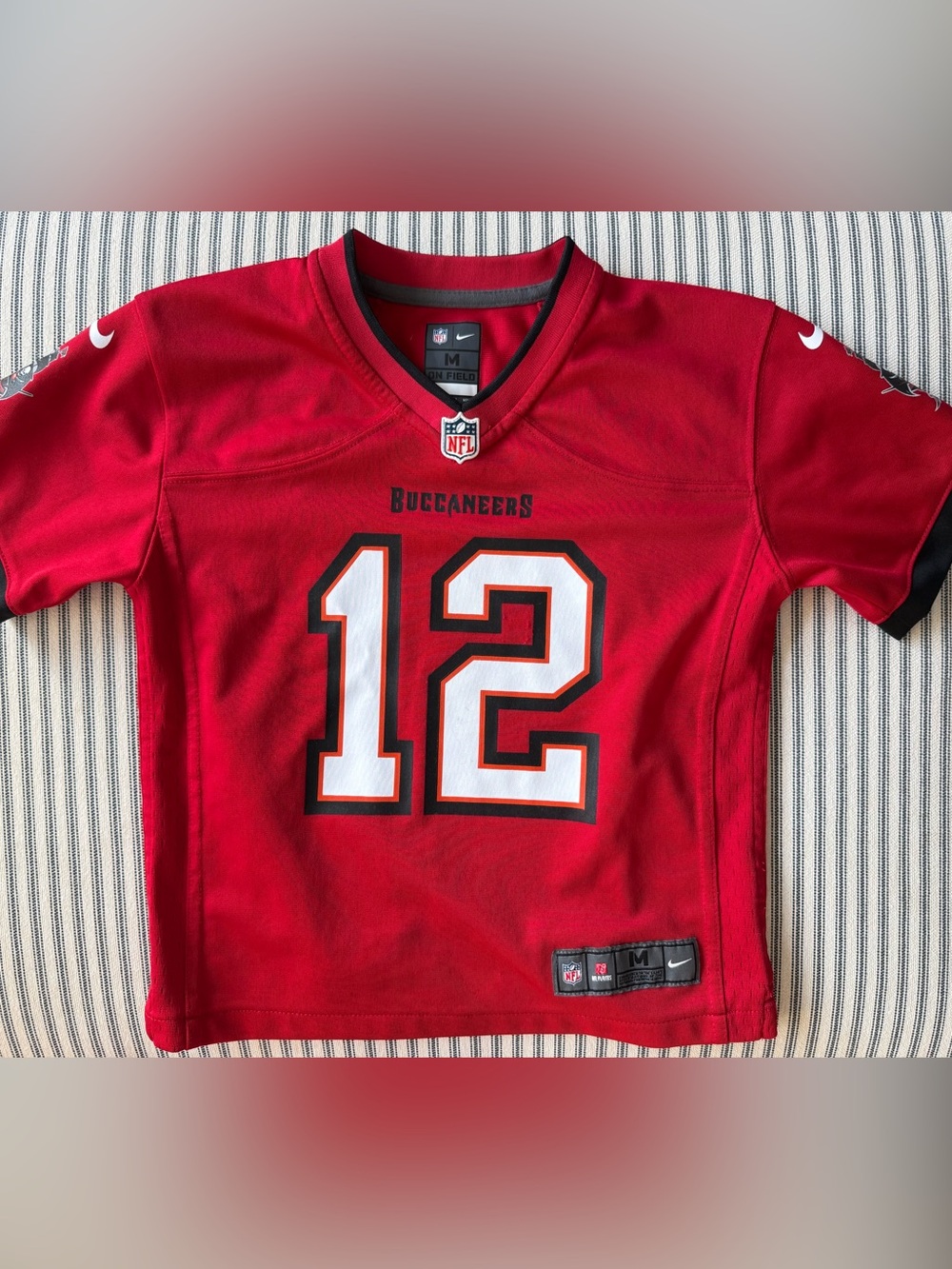 Nike Red Buccaneers #12 Youth Football Jersey Tom Brady - size kids 5/6